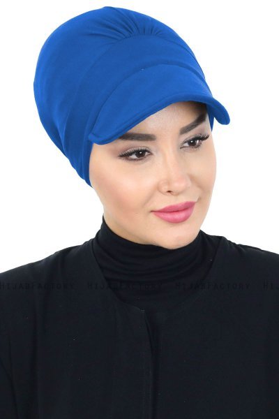 Sandra - Turbante De Algodón Azul - Ayse Turban