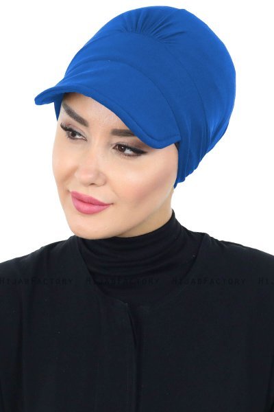 Sandra - Turbante De Algodón Azul - Ayse Turban