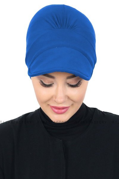Sandra - Turbante De Algodón Azul - Ayse Turban