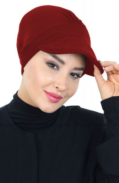 Sandra - Turbante De Algodón Burdeos - Ayse Turban