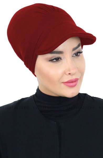 Sandra - Turbante De Algodón Burdeos - Ayse Turban