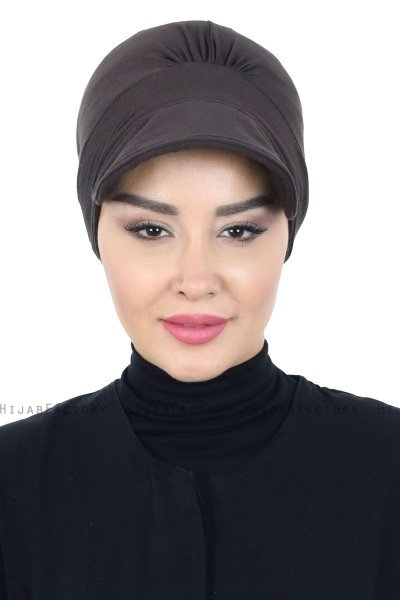 Sandra - Turbante De Algodón Marrón - Ayse Turban