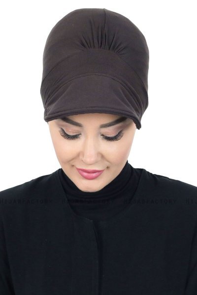 Sandra - Turbante De Algodón Marrón - Ayse Turban