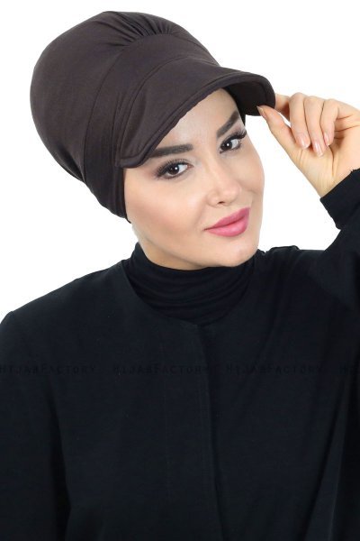 Sandra - Turbante De Algodón Marrón - Ayse Turban