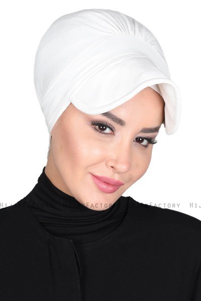 Sandra - Turbante De Algodón Blanquecino - Ayse Turban