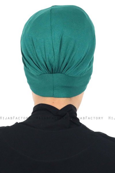 Sandra - Turbante De Algodón Verde Oscuro - Ayse Turban