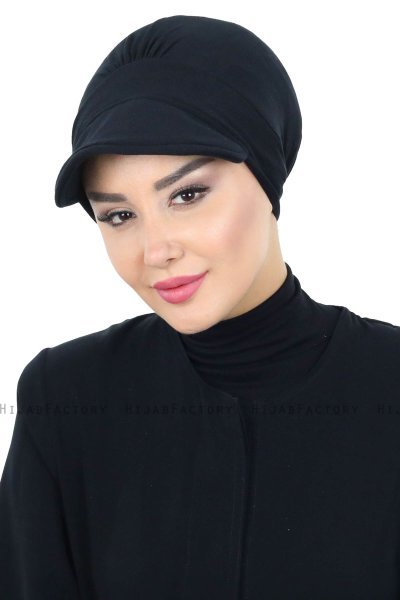 Sandra - Turbante De Algodón Negro - Ayse Turban