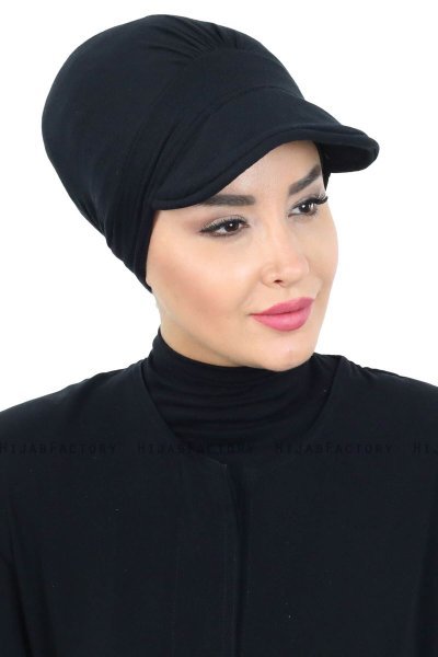 Sandra - Turbante De Algodón Negro - Ayse Turban