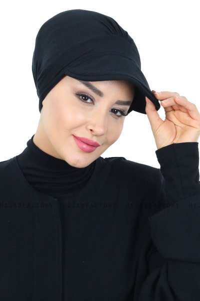 Sandra - Turbante De Algodón Negro - Ayse Turban