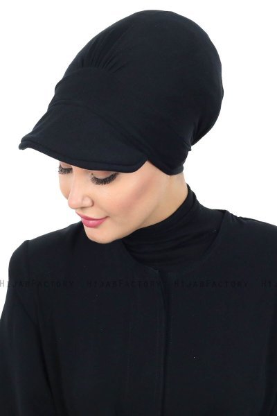 Sandra - Turbante De Algodón Negro - Ayse Turban