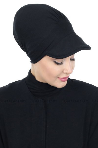 Sandra - Turbante De Algodón Negro - Ayse Turban