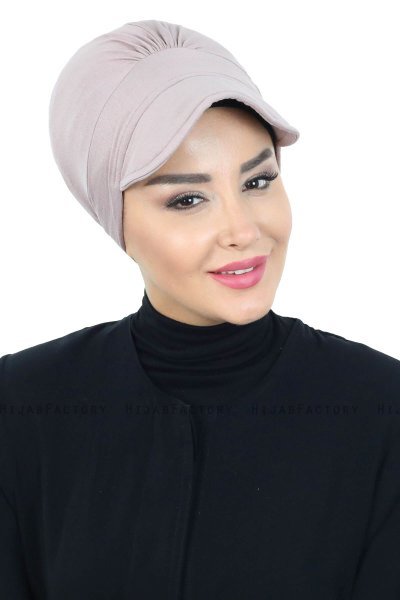 Sandra - Turbante De Algodón Taupe - Ayse Turban