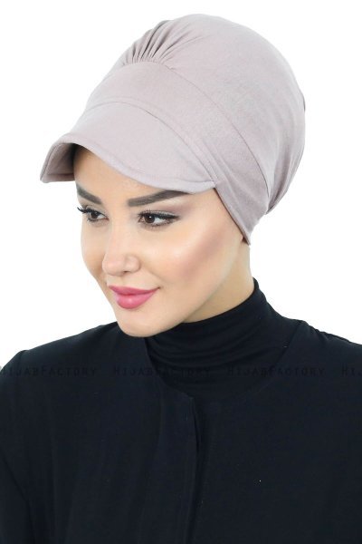 Sandra - Turbante De Algodón Taupe - Ayse Turban