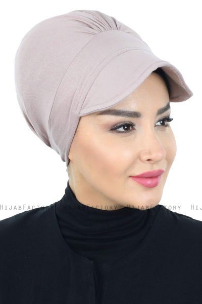 Sandra - Turbante De Algodón Taupe - Ayse Turban