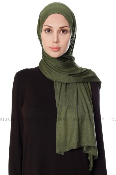 Seda - Hijab Jersey Caqui - Ecardin