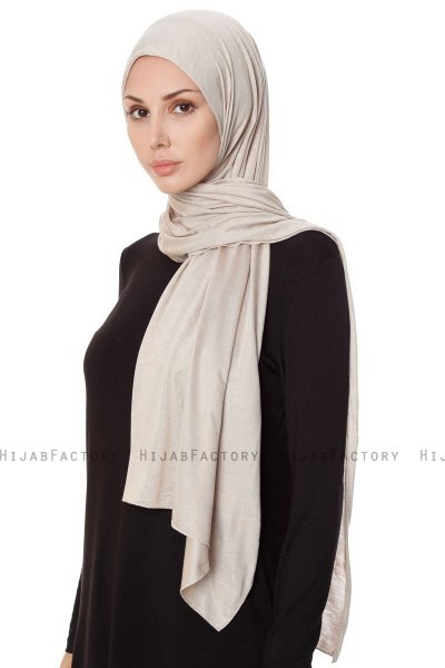 Seda - Hijab Jersey Taupe Claro - Ecardin