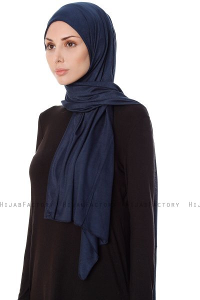 Seda - Hijab Jersey Azul Marino - Ecardin