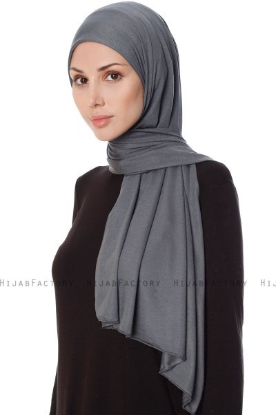 Seda - Hijab Jersey Gris Oscuro - Ecardin