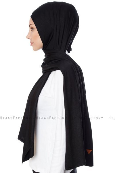 Seda - Hijab Jersey Negro - Ecardin