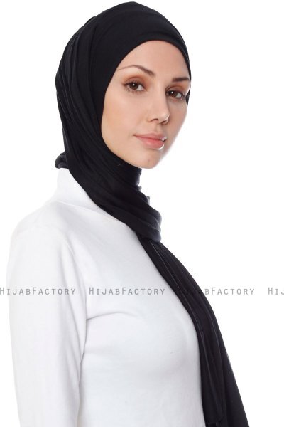 Seda - Hijab Jersey Negro - Ecardin