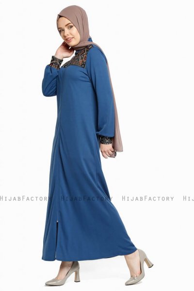 Selda - Abaya Índigo - Miss Cazibe