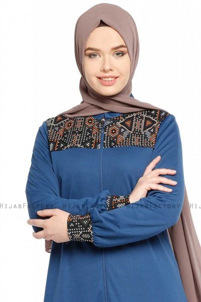 Selda - Abaya Índigo - Miss Cazibe