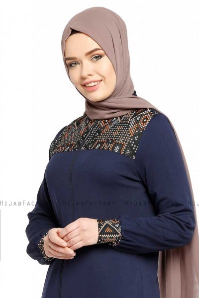 Selda - Abaya Azul Marino - Miss Cazibe