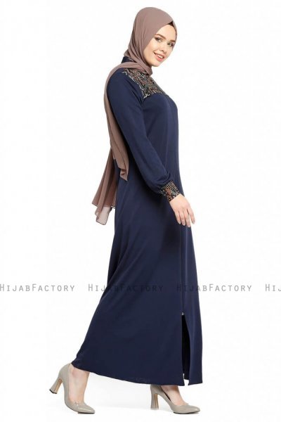 Selda - Abaya Azul Marino - Miss Cazibe