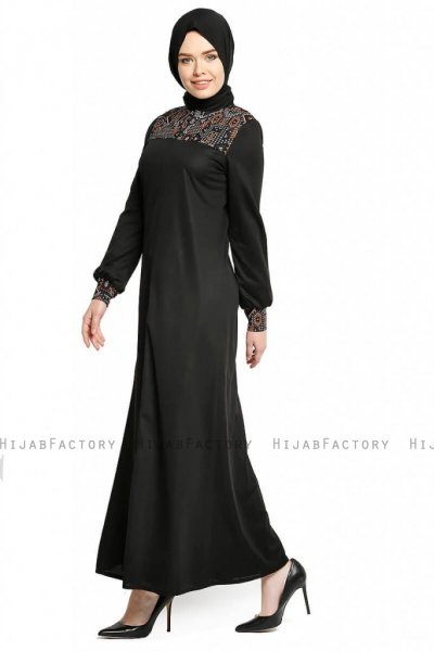 Selda - Abaya Negro - Miss Cazibe