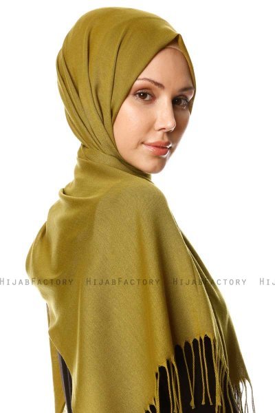 Selin - Hijab Pashmina Verde Oliva - Özsoy