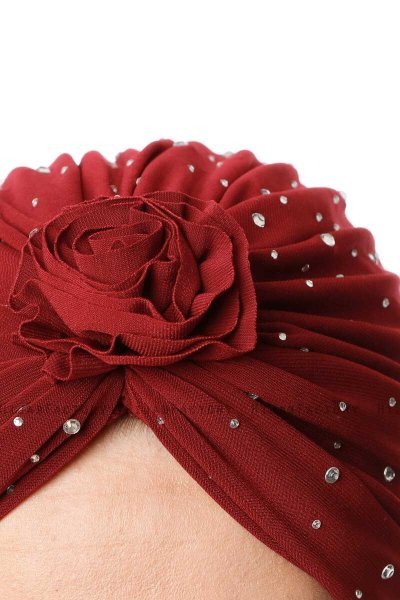 Shereen - Turbante Crepe Chiffon Burdeos - Sehr-i Sal