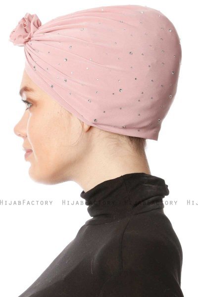 Shereen - Turbante Crepe Chiffon Rosa De Antaño - Sehr-i Sal
