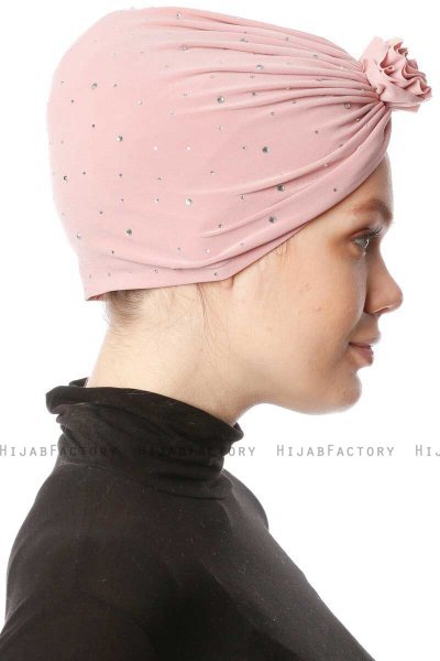 Shereen - Turbante Crepe Chiffon Rosa De Antaño - Sehr-i Sal