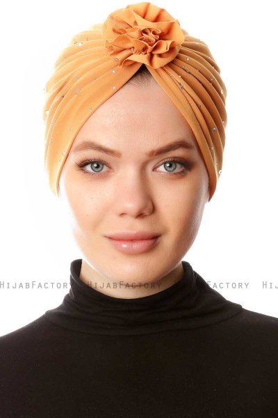Shereen - Turbante Crepe Chiffon Amarillo - Sehr-i Sal