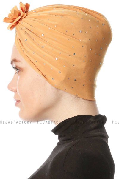 Shereen - Turbante Crepe Chiffon Amarillo - Sehr-i Sal