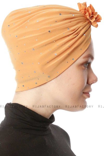 Shereen - Turbante Crepe Chiffon Amarillo - Sehr-i Sal