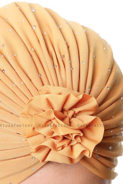 Shereen - Turbante Crepe Chiffon Amarillo - Sehr-i Sal