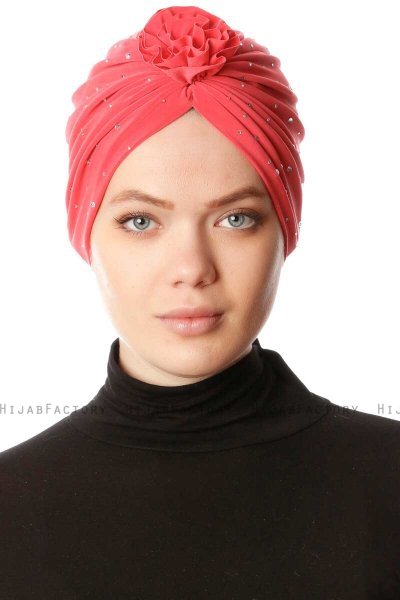 Shereen - Turbante Crepe Chiffon Frambuesa - Sehr-i Sal