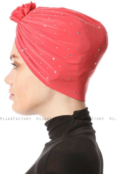 Shereen - Turbante Crepe Chiffon Frambuesa - Sehr-i Sal