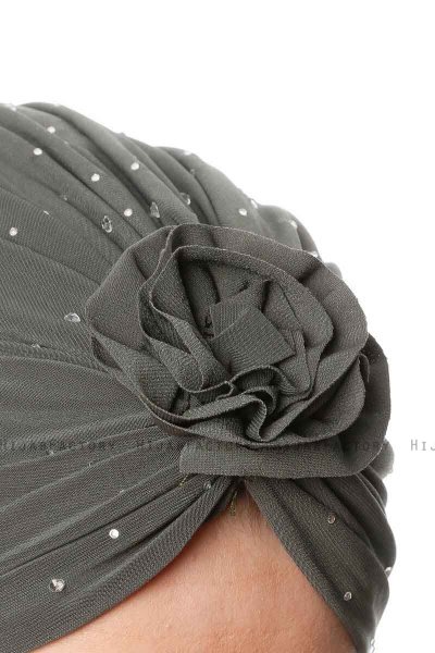 Shereen - Turbante Crepe Chiffon Caqui - Sehr-i Sal