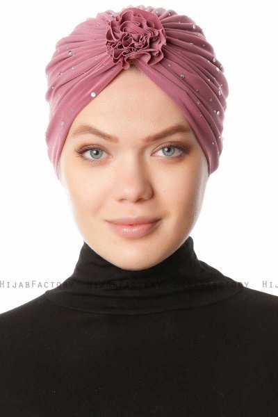 Shereen - Turbante Crepe Chiffon Rosa Oscuro - Sehr-i Sal