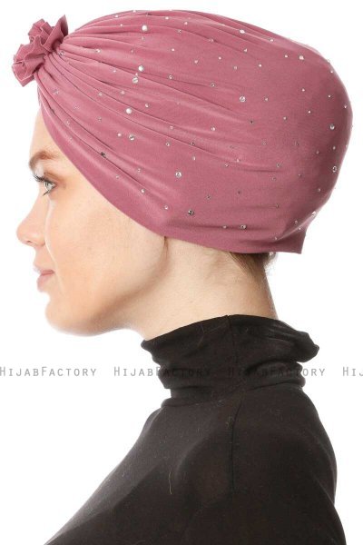 Shereen - Turbante Crepe Chiffon Rosa Oscuro - Sehr-i Sal