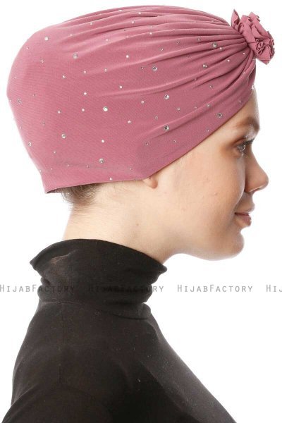 Shereen - Turbante Crepe Chiffon Rosa Oscuro - Sehr-i Sal
