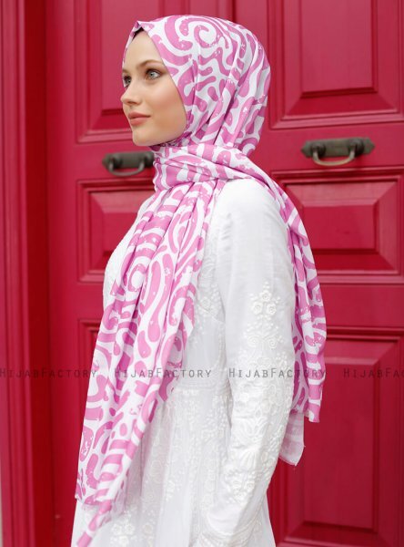 Yumna - Hijab Estampado Rosado