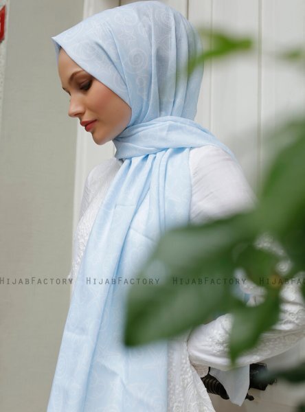 Yumna - Hijab Estampado Azul Claro