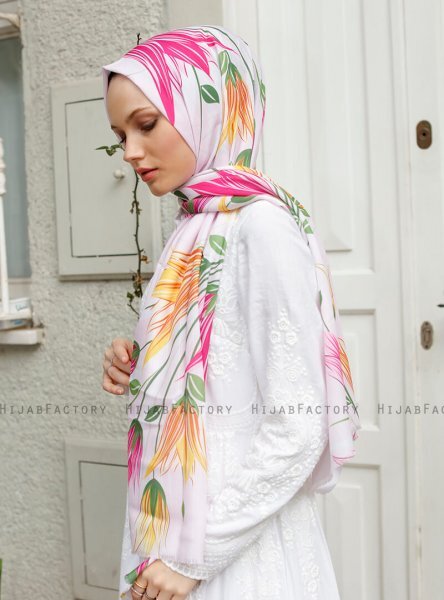 Yumna - Hijab Estampado Rosa De Antaño