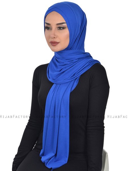 Sofia - Hijab De Algodón Práctico Azul