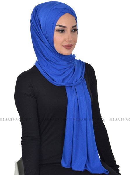 Sofia - Hijab De Algodón Práctico Azul