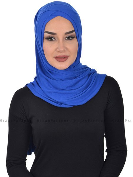 Sofia - Hijab De Algodón Práctico Azul
