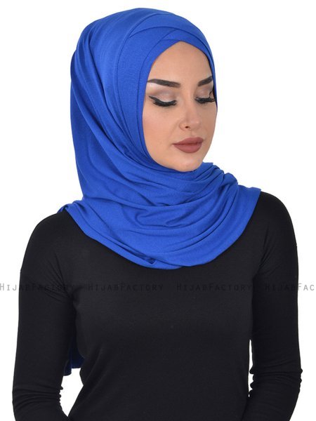 Sofia - Hijab De Algodón Práctico Azul